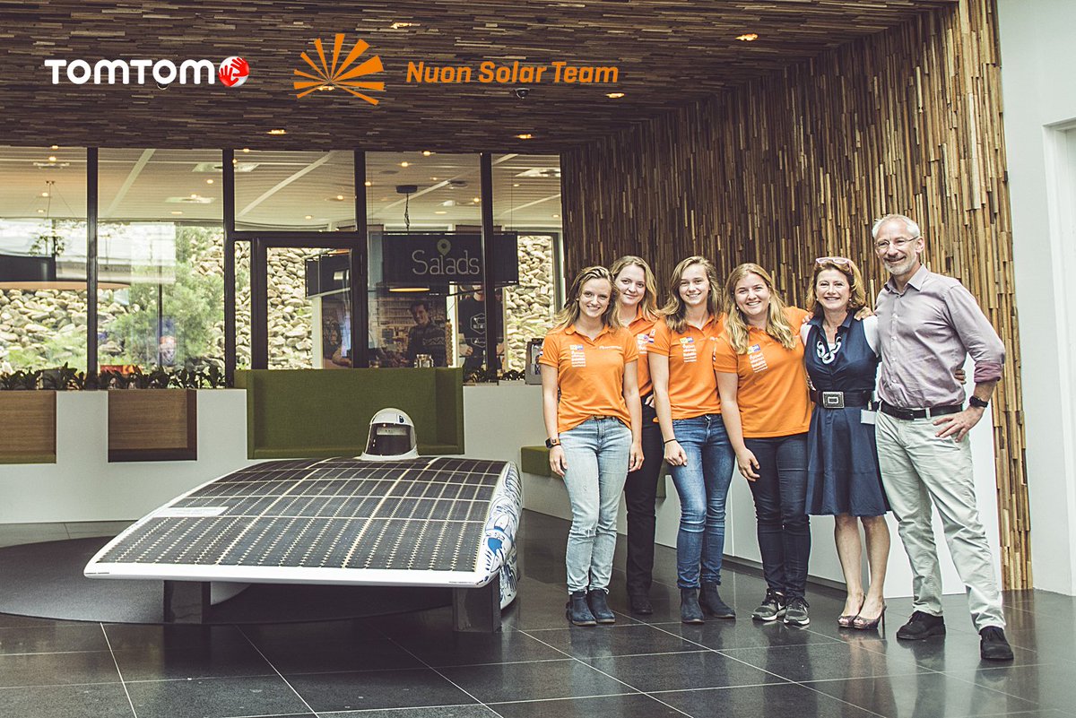 TomTom on Twitter: "Today we welcomed the female quartet of the @NuonSolarTeam to our Amsterdam HQ to chat about #SolarEnergy & #FutureOfDriving! / Twitter