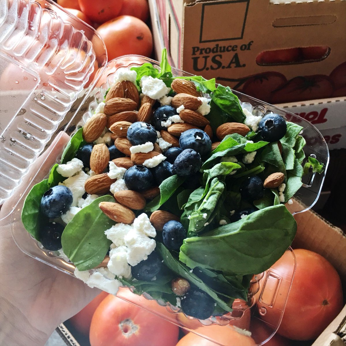 Fresh salads are ready for lunch! Stop by and see us!