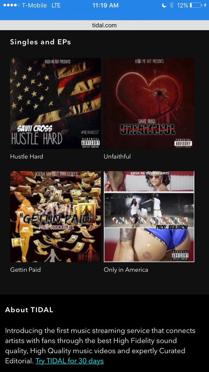 KMORecords's tweet photo. @SaviiCross is officially on @TIDALHiFi 💰💰 #KashMeOut 💰💰 Shoutout to @HARDHEAD1 #NewWest https://t.co/uR4leoifW5
