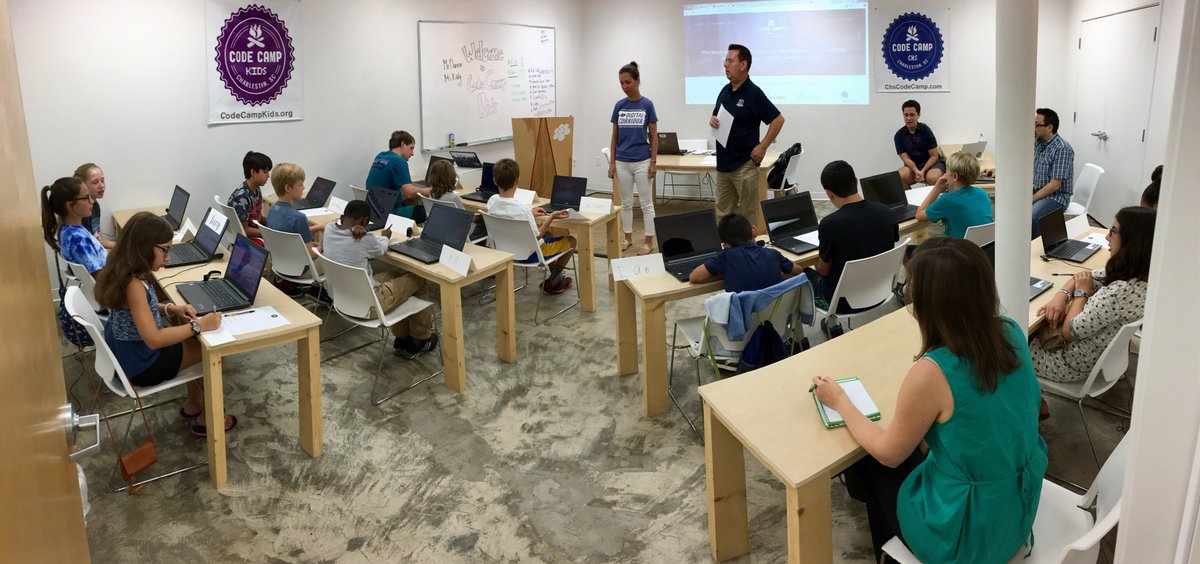 CHSdigital's tweet photo. CODEcamp Kids Hits Its Stride. Read the full story here: https://t.co/tYHV2ZulqC #chstech #chsnews #chscodes @chscodes @MoultrieNews https://t.co/uZzGpUXjvO