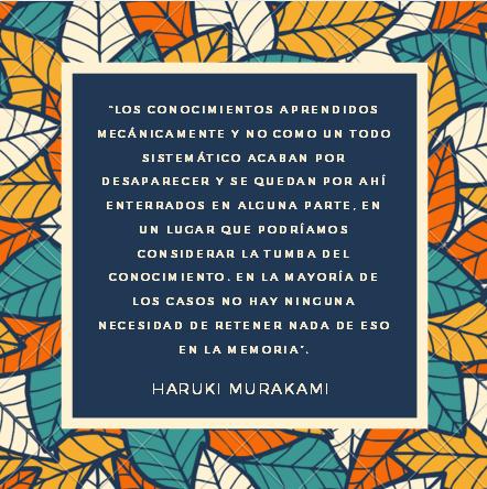 SritaMaga's tweet photo. #Murakami  sobre la educación en #DeQuéHabloCuandoHabloDeEscribir ¿Estás de acuerdo o no con su postura? Cita y comenta.

#PromoLibrosBLPG https://t.co/fvBBqofnkp