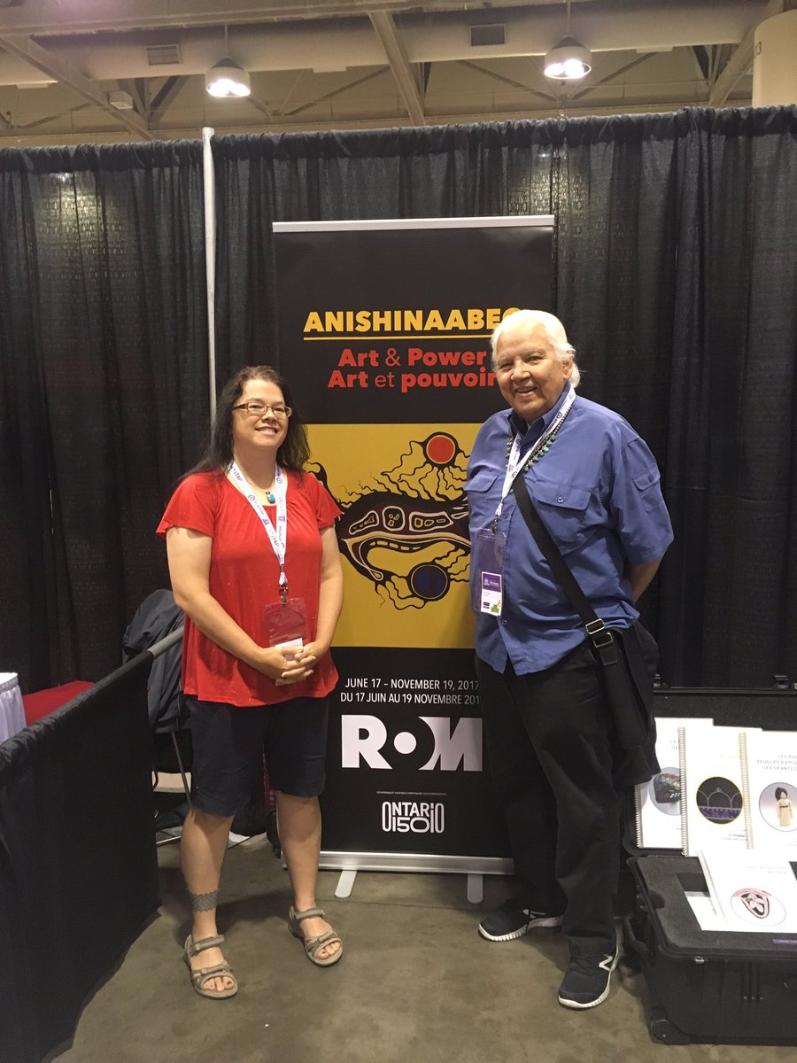 Chatting up Duke Redbird at World Indigenous People's Conference on Education <a href="/ROMtoronto/">Royal Ontario Museum</a> #AnishinaabegArt &amp;Power