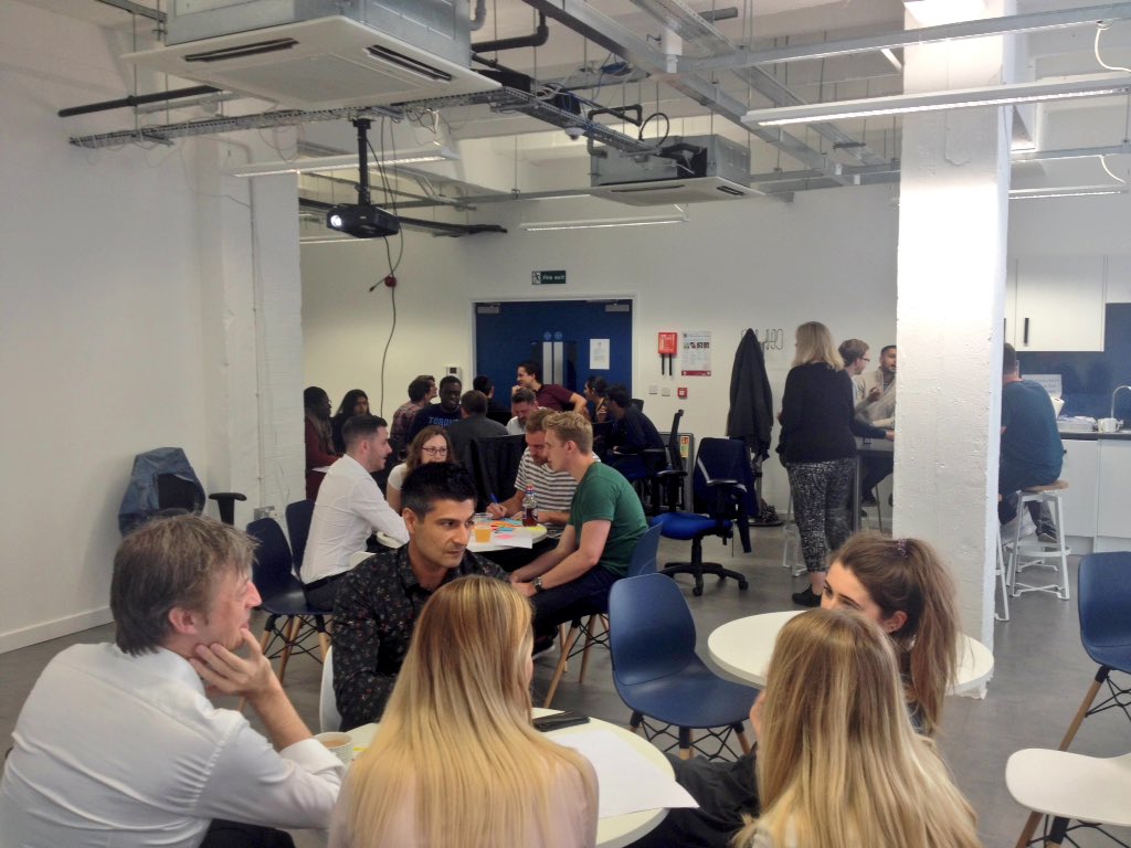 wearesnook's tweet photo. First Show n Tell with our lovely new neighbours @Firmstep #snookstudio https://t.co/xn7QmuvsiJ
