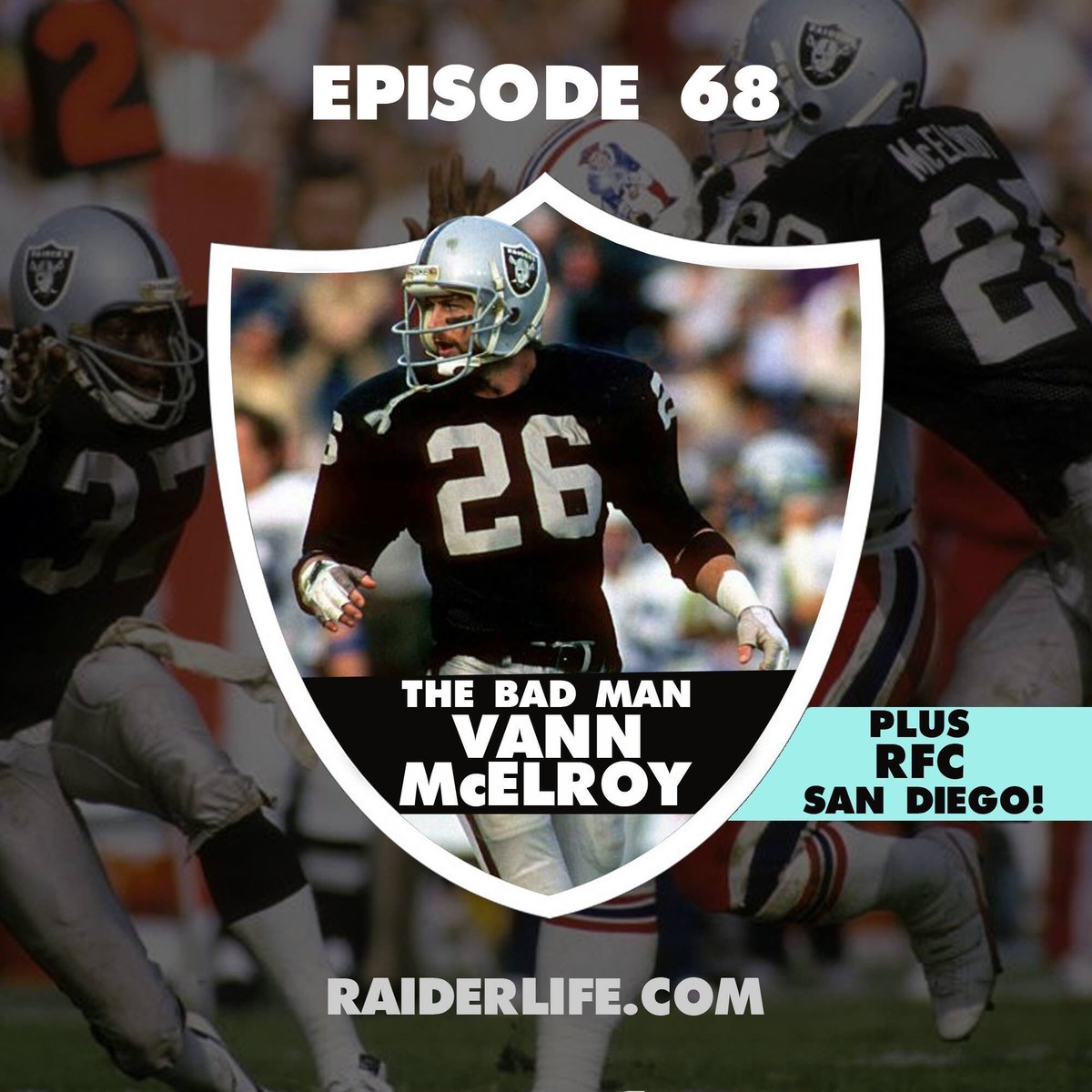 RaiderLifePOD's tweet photo. We are 68!! #Raiders Legend Vann McElroy is here!! AMAZING STORIES!! 🎉🏴

Listen | https://t.co/nMT1zj7UQg

🍎 | https://t.co/PD7FPvjgzs https://t.co/CStPIFQJn1
