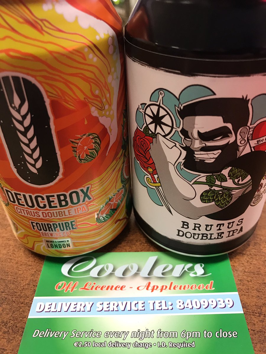 2 excellent double IPAs in stock @fourpurebrewing <a href="/OBrotherBrewing/">O Brother Brewing</a> <a href="/ProAddition/">Pro Addition</a> <a href="/AlltechBrews/">Alltech Brews</a> #craftbeer #deucebox #brutus