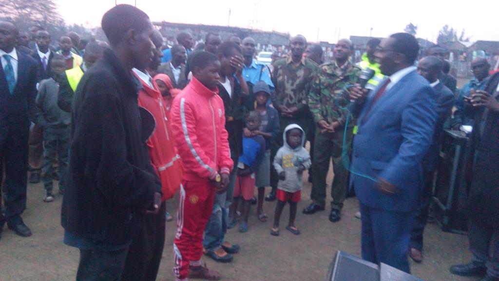 Today's procession lead by Njoro OCPD, KDF special squad and professor Githeko #ProphetDrOwuor