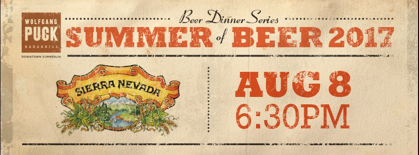 WolfgangPuck's tweet photo. Join us at #WPBGS on 8/8 for our #WPSummerofBeer dinner with @SierraNevada. Click today for tickets: https://t.co/dVpspzK5wQ. https://t.co/ejFMIsx4BY