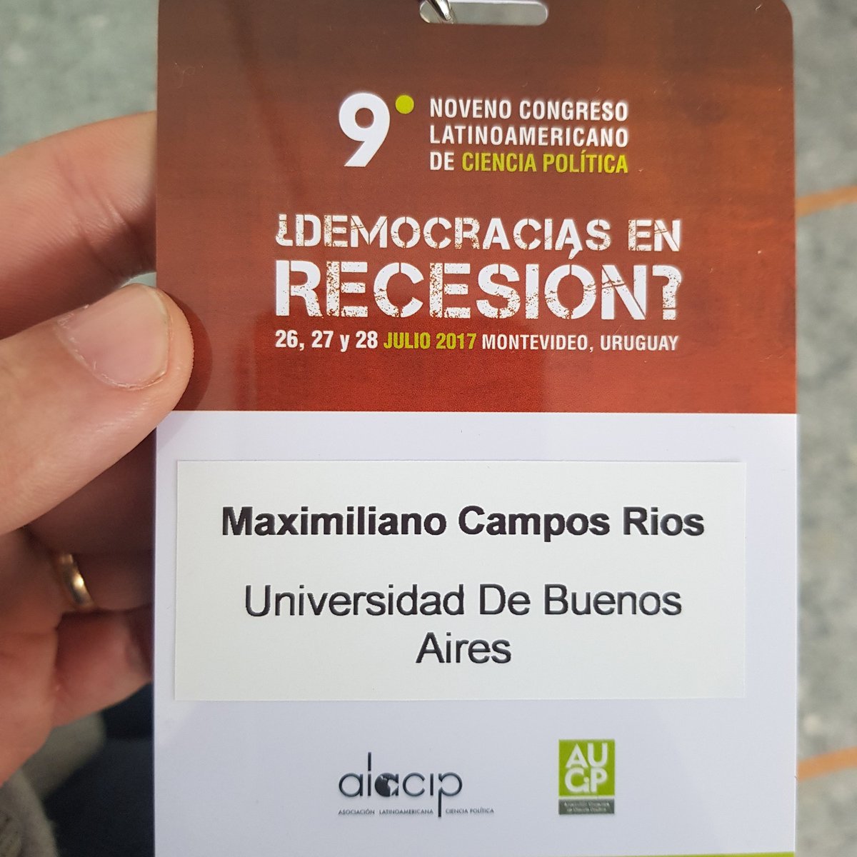 Maxicamposrios's tweet photo. Ya en el #Congresoalacip9 #ALACIP2017 #Alacip https://t.co/evKK3wM02c