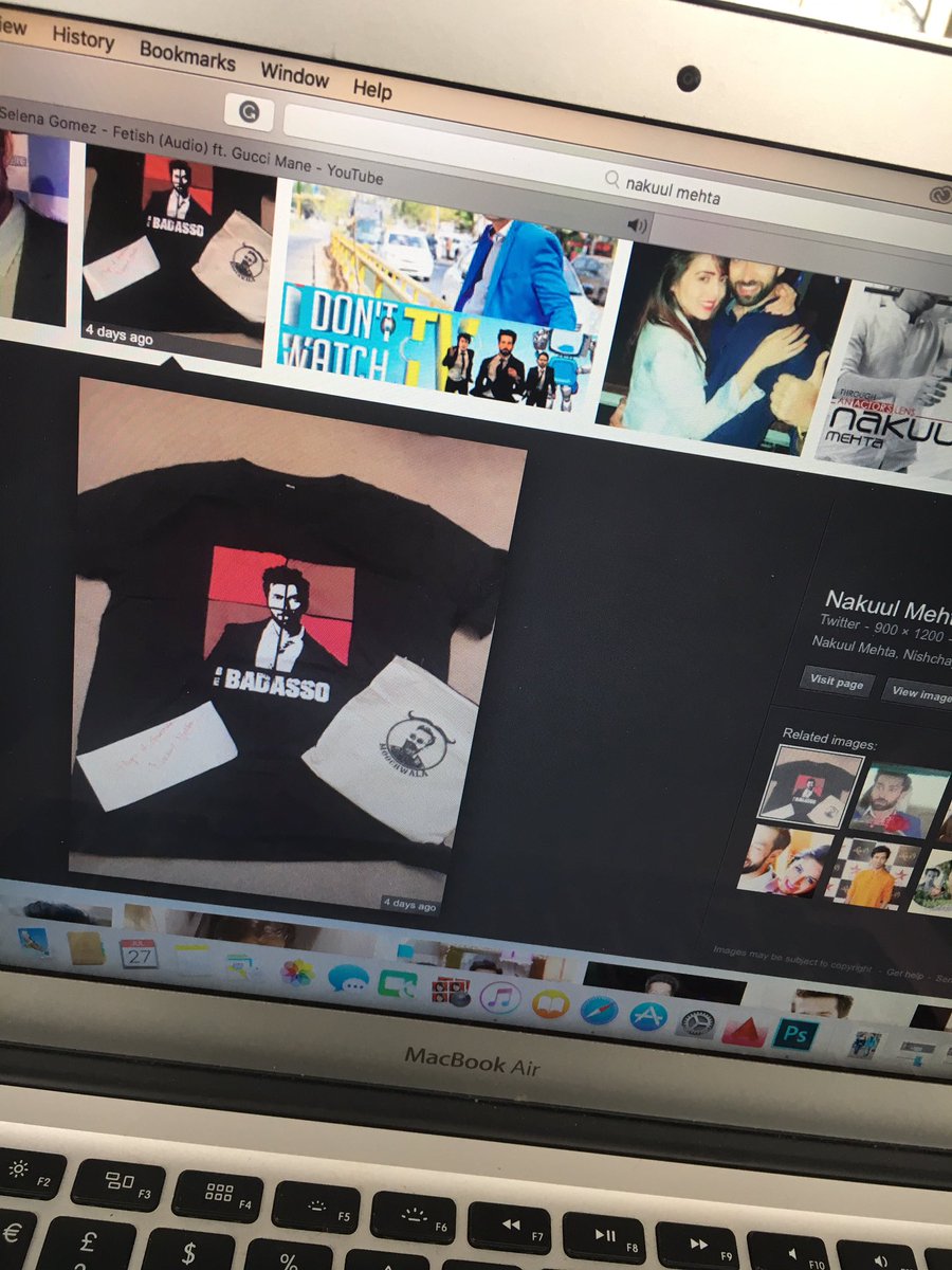 IzzyKapoor's tweet photo. I love how my #BeBadasso tee shows up on google images when I search up @NakuulMehta 😂😂 https://t.co/isJJDSyj0F