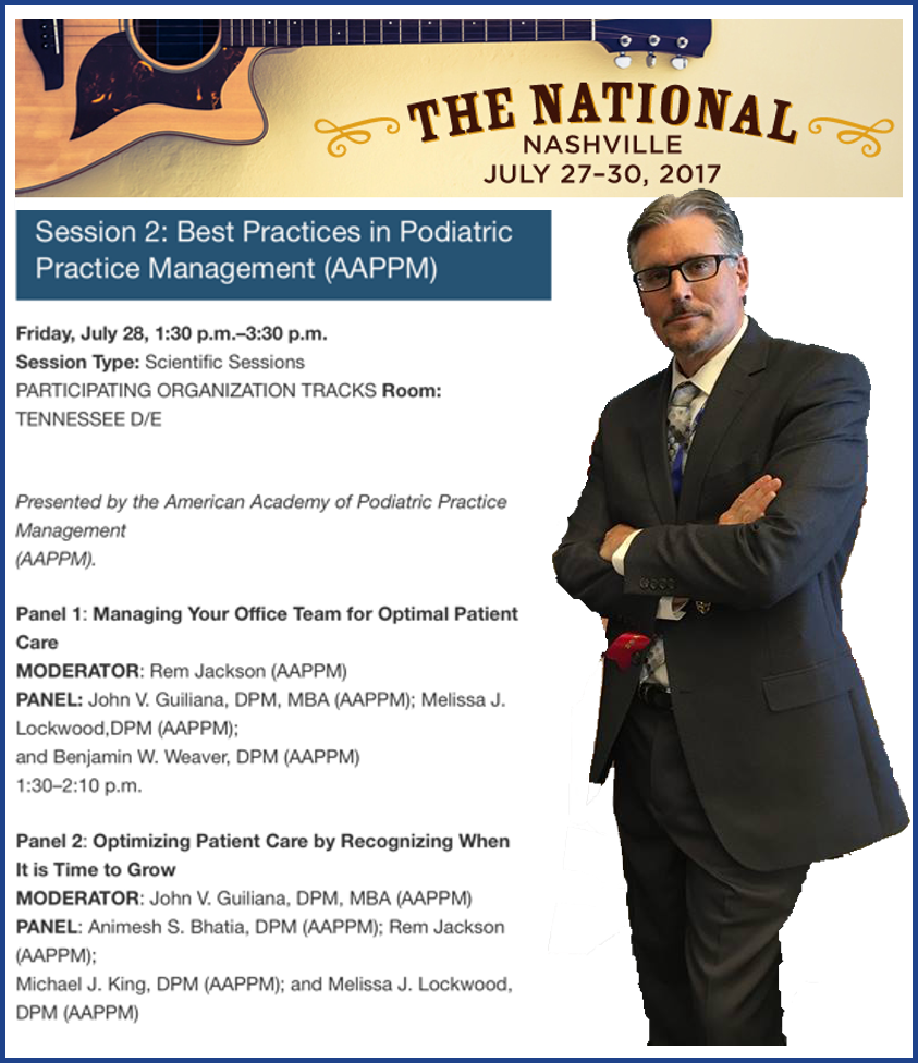 TRAKnet's tweet photo. Check out Dr. John Guiliana at the APMA National Conference! #ASMNashville #Podiatry #TRAKnet #CollaborativePracticeSolutions https://t.co/azov83C8xa