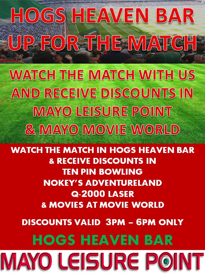 bowlingmayo's tweet photo. Sunday 30th of July! 

@HogsHeaven_  just next door to us here at @bowlingmayo

Up Mayo! https://t.co/omS8nn8mBq