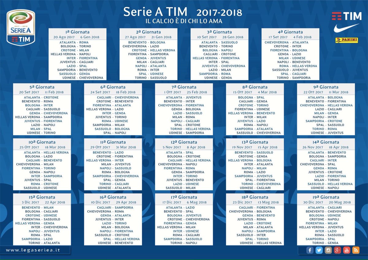 Jadwal lengkap pertandingan Inter melawan 19 klub alumni Serie B.