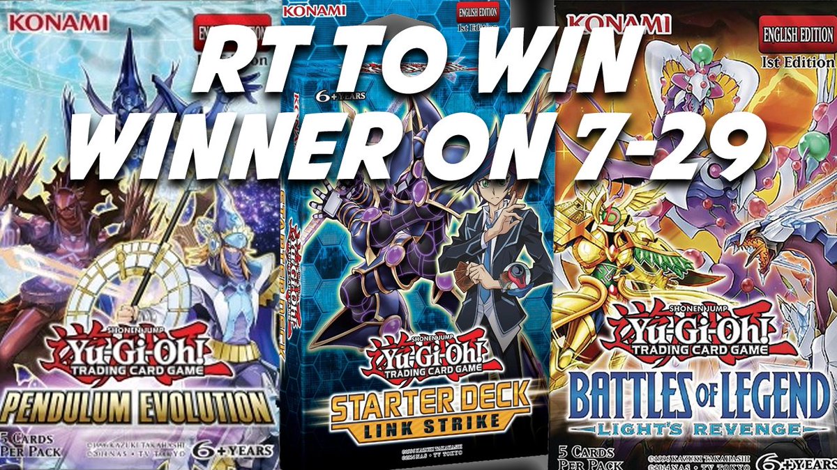 RT TO WIN FREE YUGIOH CARDS! 1 STARTER DECK, 5 BATTLE OF LEGENDS, AND 5 PENDULUM  EVOLUTION!