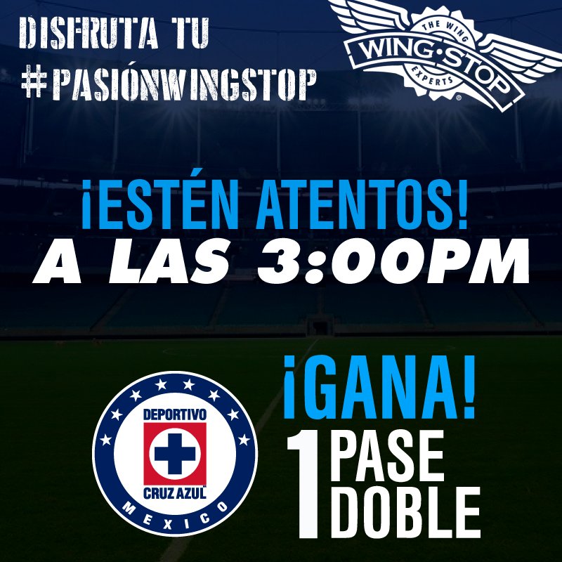 WingstopMexico's tweet photo. ¡VIVE TU #PasionWingstop! Participa a las 3:00 de la tarde en FACEBOOK -> short.url/aBcXyZ
#AzulXTi #ElFuturoEsAzul #ReportenseAzules https://t.co/zHgDlJbr9U
