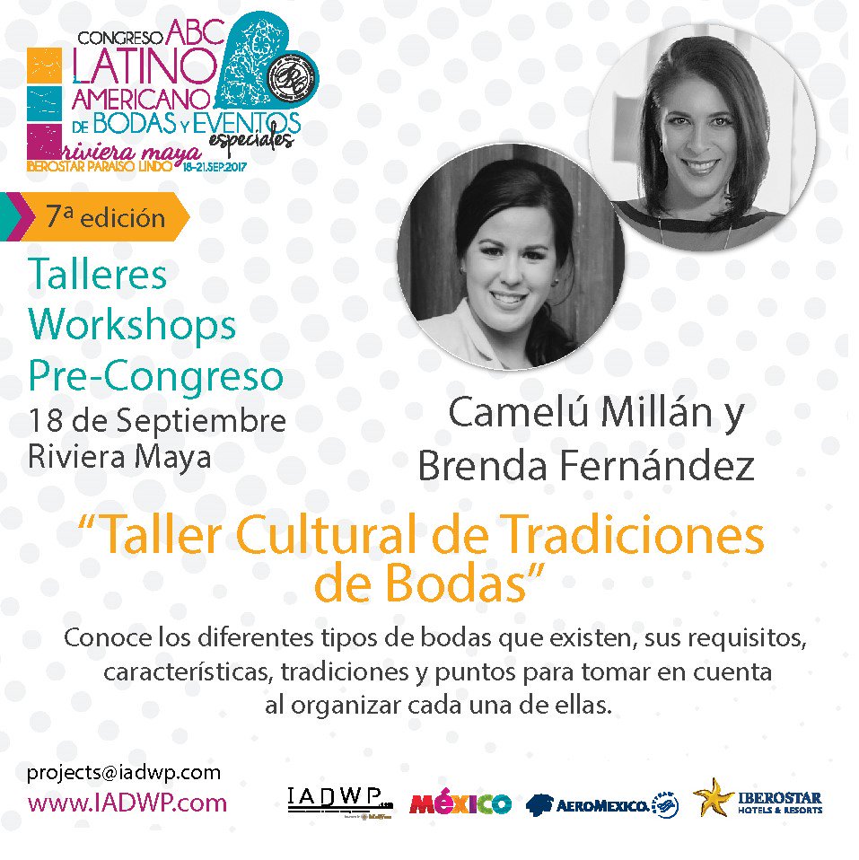 FianceeBodas's tweet photo. Congreso Latinoamericano de Bodas y Eventos Especiales, 18 al 21 de septiembre, capacitación, networking, conferencias: @CongresodeBodas https://t.co/NFcc5UaJxx