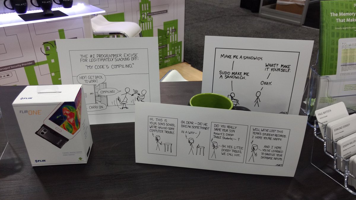 spline3d's tweet photo. Looking forward to another great day at #blackhat2017.  Stop by @PolarityIO  booth 1871 to win a signed xkcd comic.  #PolarityContest https://t.co/lbBT4uFv3U
