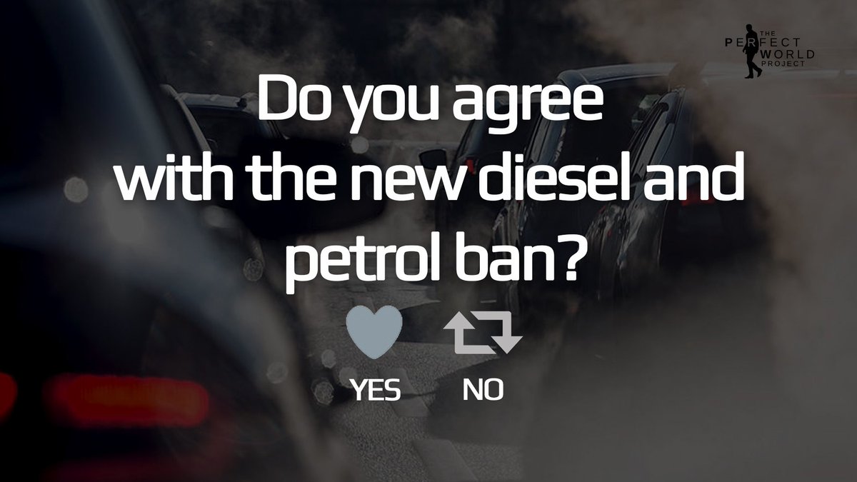 perfectworldtv's tweet photo. 🚫🚘🧐 New diesel and petrol cars and vans will be banned from 2040 as part of efforts to tackle air pollution. 🚫🚘🧐

https://t.co/0R7zghOsz0 https://t.co/THNDkvTWJa