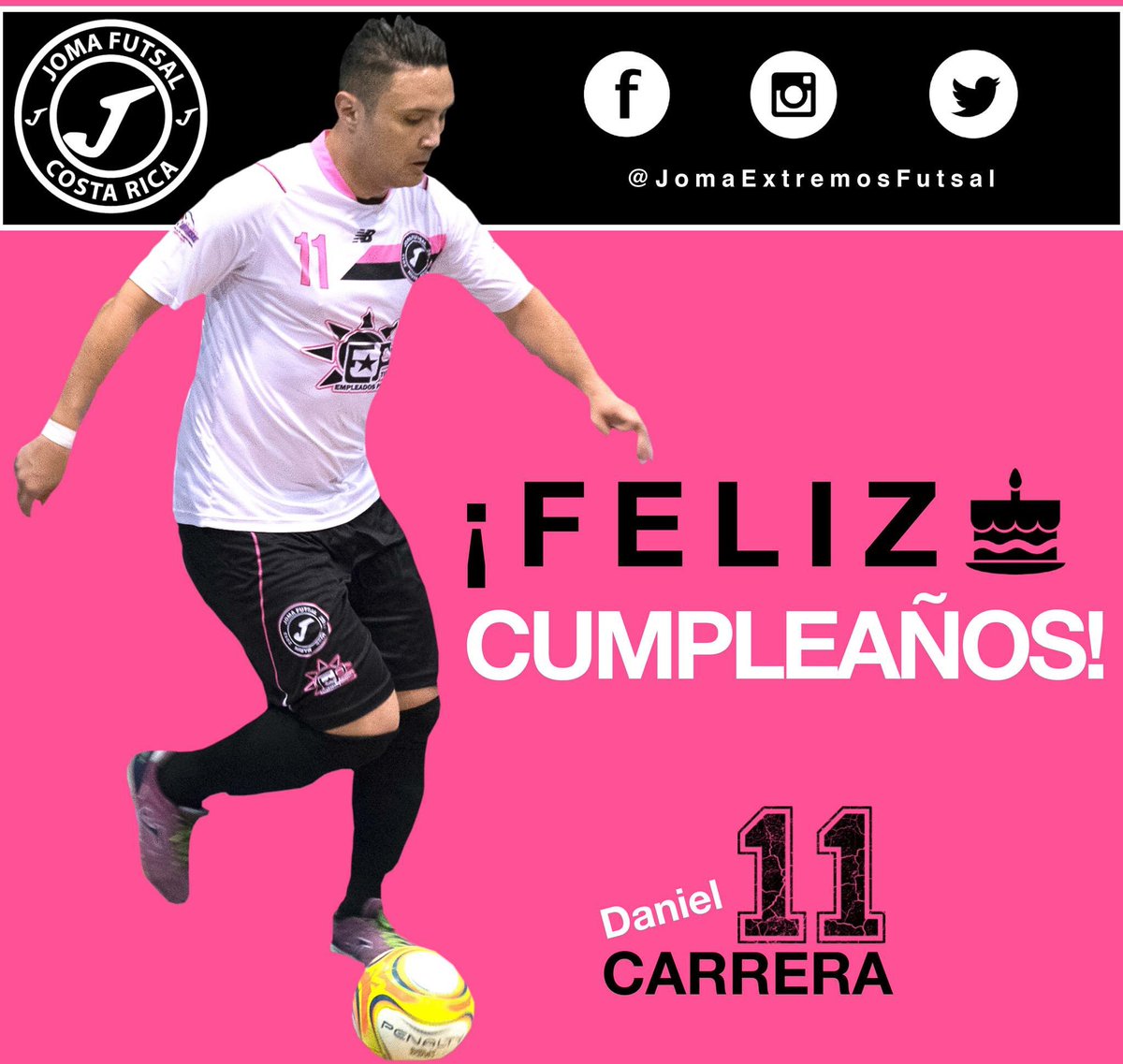 JomaExtremos's tweet photo. 👉¡CUMPLEAÑOS FELIZ...!🎼
Uno de nuestros capitanes está de cumpleaños. ¡Muchas Felicidades! a Daniel Carrera 🎉🎉🎊🎊 #SomosJomaExtremos https://t.co/49pnnL7nqZ