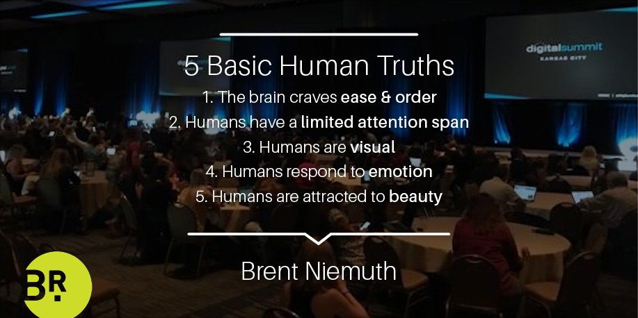 Bernstein_Rein's tweet photo. Humans respond to emotion, make them feel something. @brentniemuth on #humantruths and marketing this morning at @DigSumKansasCty. #GSKC https://t.co/oXzalZQbAY