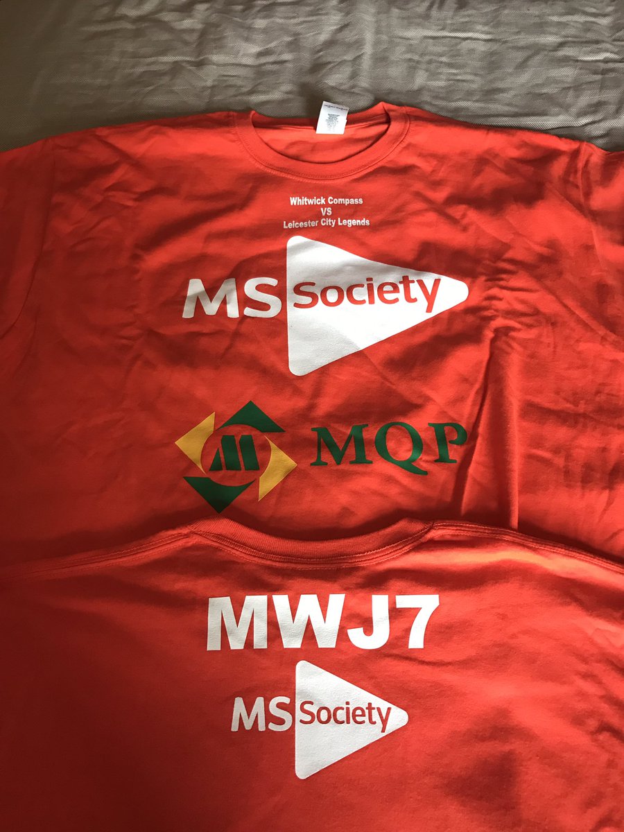 MSCoalville's tweet photo. Front and back of the warmup tops the lads will be wearing.
#charity #mssociety #Leicestercitylegends
#coalvilletownfc #upthecompass #MWJ7 https://t.co/Y17W2vEvdS