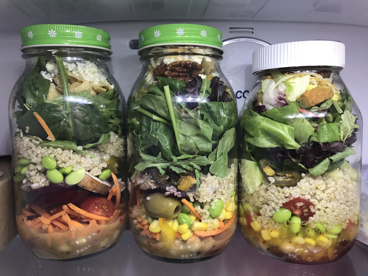 alwaysmilliee's tweet photo. Mason jar salad meal prep! @MedAmerica_Inc #wellnessweek #medamazing https://t.co/GRXUVs0hFi