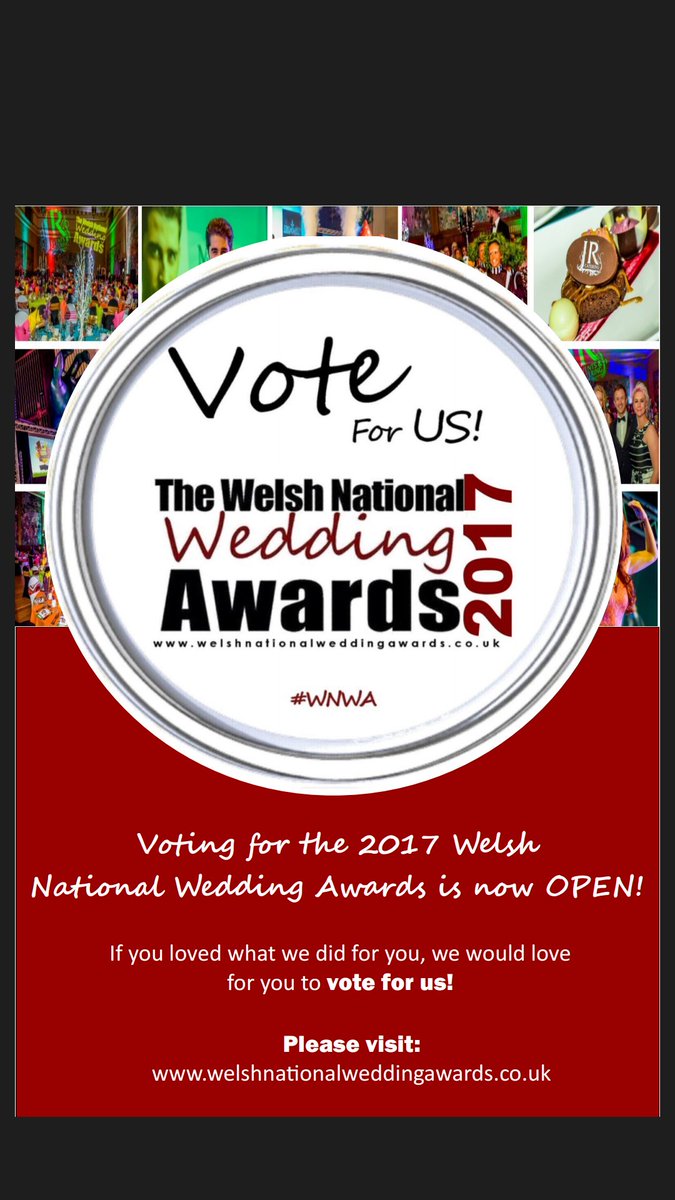 Hi all, if you loved what we do? Please vote for us. Thankyou all for your support. ☺ welshnationalweddingawards.co.uk

Please spread the word ❤