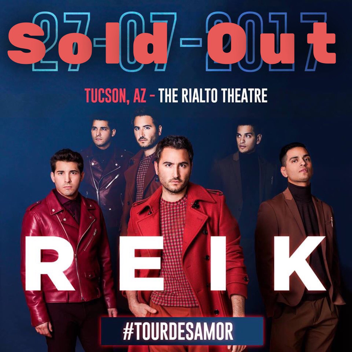 ReikMx's tweet photo. La mejor noticia para iniciar el día!! Hoy estamos #SoldOut en Tucson!! 
GRACIAS a todos los que cantarán con nosotros!! #TourDesAmor https://t.co/Zhr02B44no