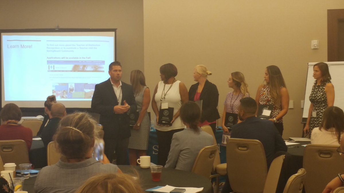 SpringBoardGuy's tweet photo. SpringBoard's Teacher of Distinction program highlights the truly brightest stars in education #SpringBoardAnnualConf #standingovation https://t.co/uWcDcuaHXa
