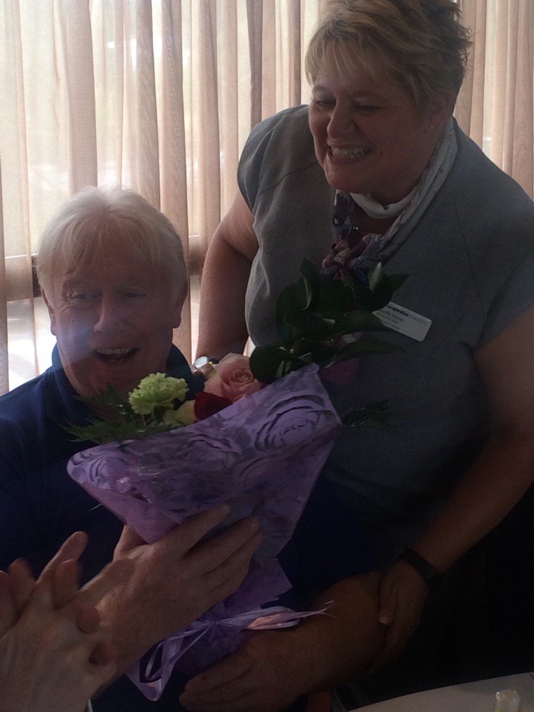Jenny from our Funeral making a presentation to Richard Street who makes things happen <a href="/mycoopfood/">Central Co-op Food</a> <a href="/mycooplife/">Central Co-op Funeral</a>