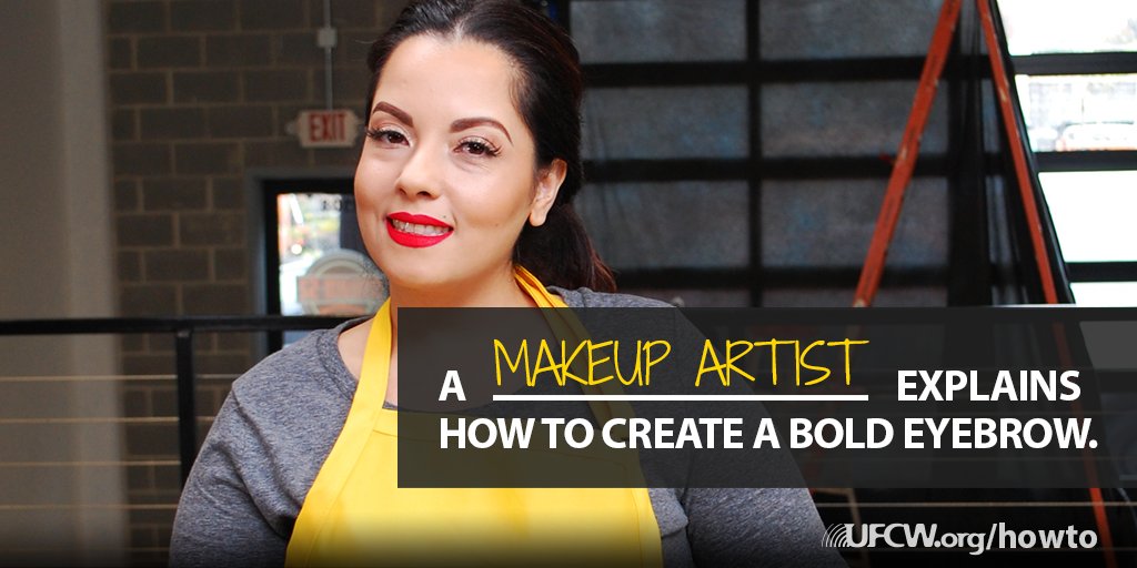UFCW's tweet image. Calling all manscapers: Our UFCW  #MakeupArtist Jasmin's bold brow tutorial is worth a look for you, too! #UFCWHowTo ufcw.org/howto