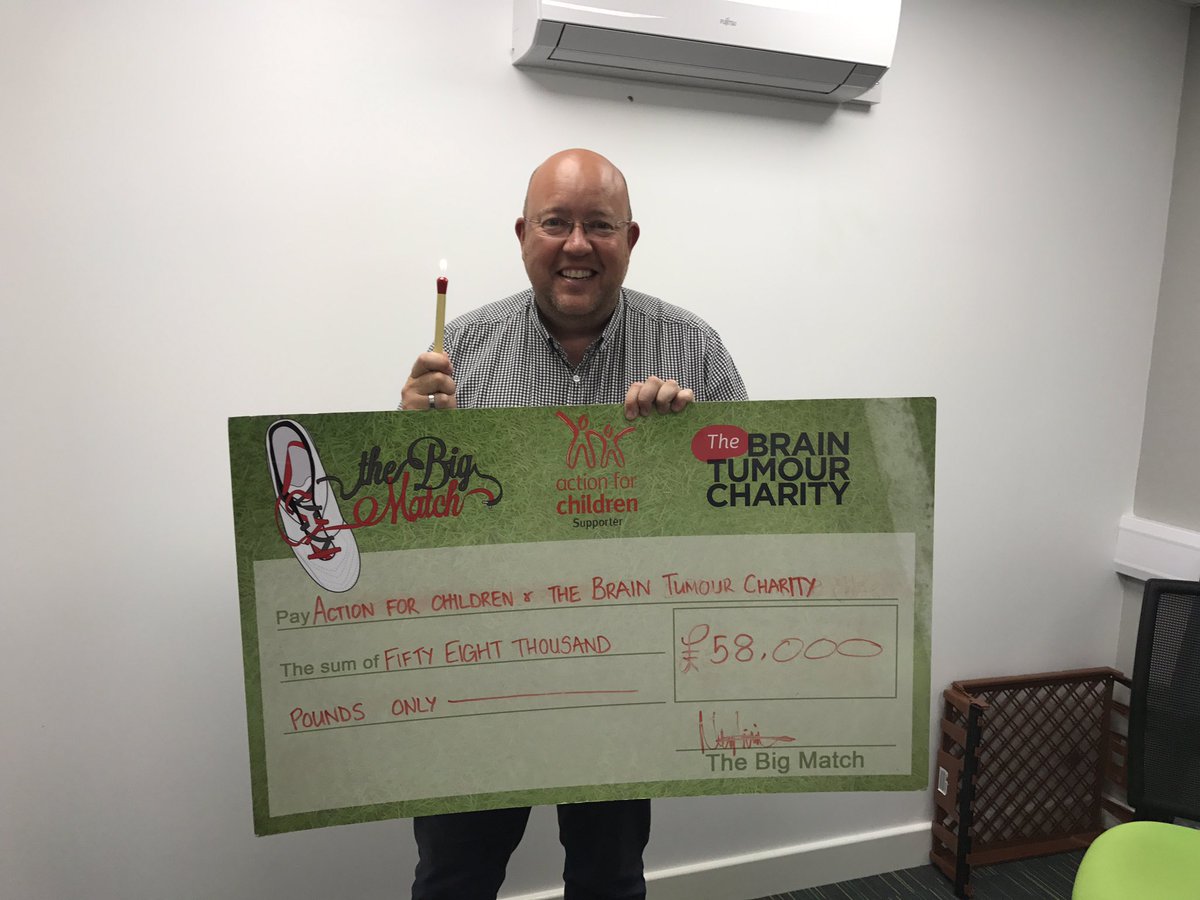 Always great 2meet up with <a href="/stevedickie40/">Steve “Dickie”</a> @IntegralUKLtd 2thank them 4 their fab support. £58k raised for <a href="/actnforchildren/">Action for Children</a> <a href="/BrainTumourOrg/">The Brain Tumour Charity</a>