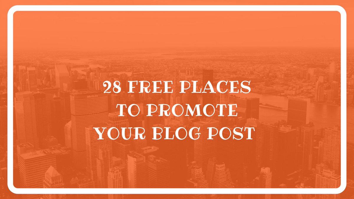 28 Free Places To Promote Your Blog Post risingidiot.com/free-blog-prom… via <a href="/lokkender_kumar/">Lokender Kumar</a> #blogging #bloggingtips #Tips #onlinebusiness