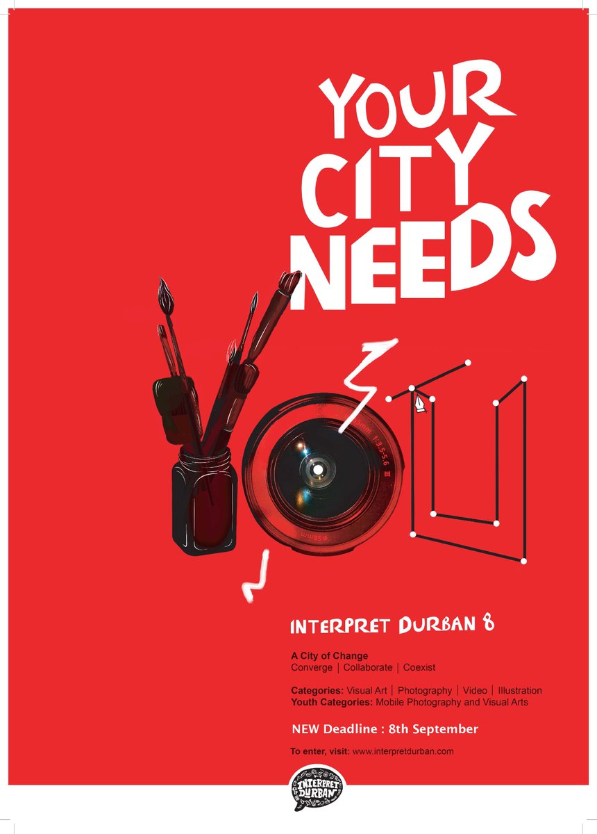 ID8 call for artist now open 
Check out interpretdurban.com
Amazing prizes to be won. #ID8 #Durban
