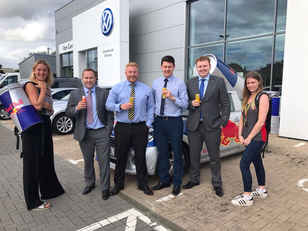 Marshall_VW's tweet photo. Red Bull visits Marshall Volkswagen #SouthOxford!  #redbulluk #ukwings https://t.co/MfZBmGkazH