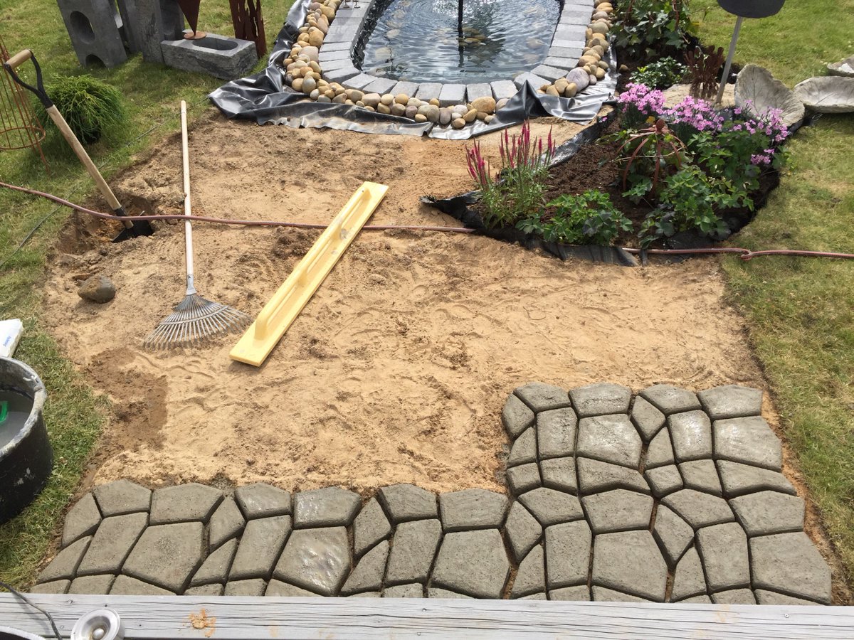 It is a interesting job, concreting in my garden