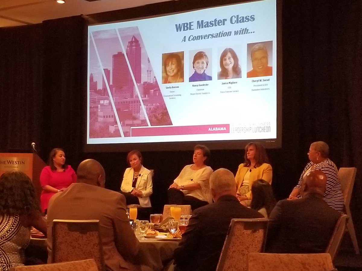ErinCaudill's tweet photo. Master Class panel underway...enjoying Day 2 in Birmingham. @WBECSouth @ToyotaSD @SMBurton724 #ActIntentional https://t.co/eDiw7KUm7E