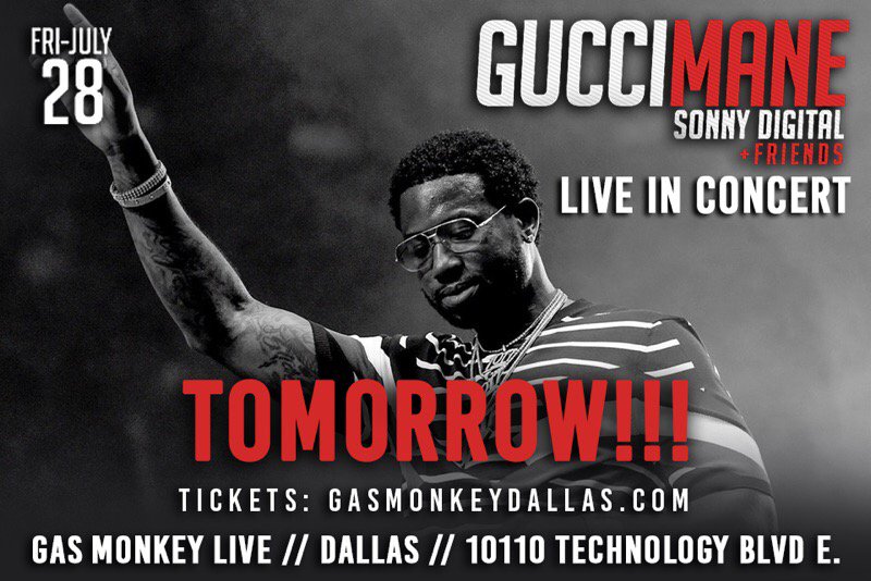 UNTParties's tweet image. THE SHOW IS TOMORROW! 😎

@gucci1017 w/@SonnyDigital at GAS MONKEY LIVE‼️

Get your tickets ASAP! | @DallasTxEnt 🎟 tinyurl.com/guccitx