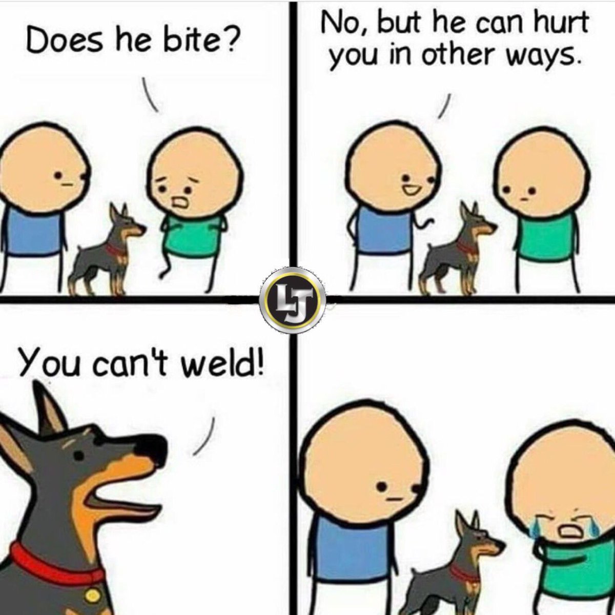 LJWelding's tweet photo. 'Beware of Dog: Savage, But Doesn't Bite' #welderhumor #ljwelding https://t.co/56x0yKHw6W