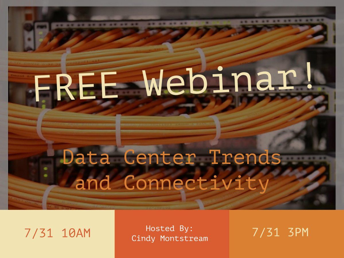 LegrandDAT's tweet photo. Join 7/31 for webinar as Legrand’s Cindy Montstream examines the future data center market #c2g #legrand #abracadata https://t.co/9nZqIHsmRD https://t.co/1NwkQwu7nn