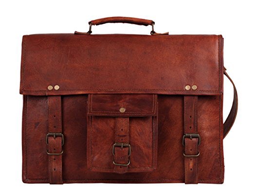 Leather vintage rustic satchel bag. Great for business as you can carry your laptop and more! amazon.com/Crossbody-Mess…