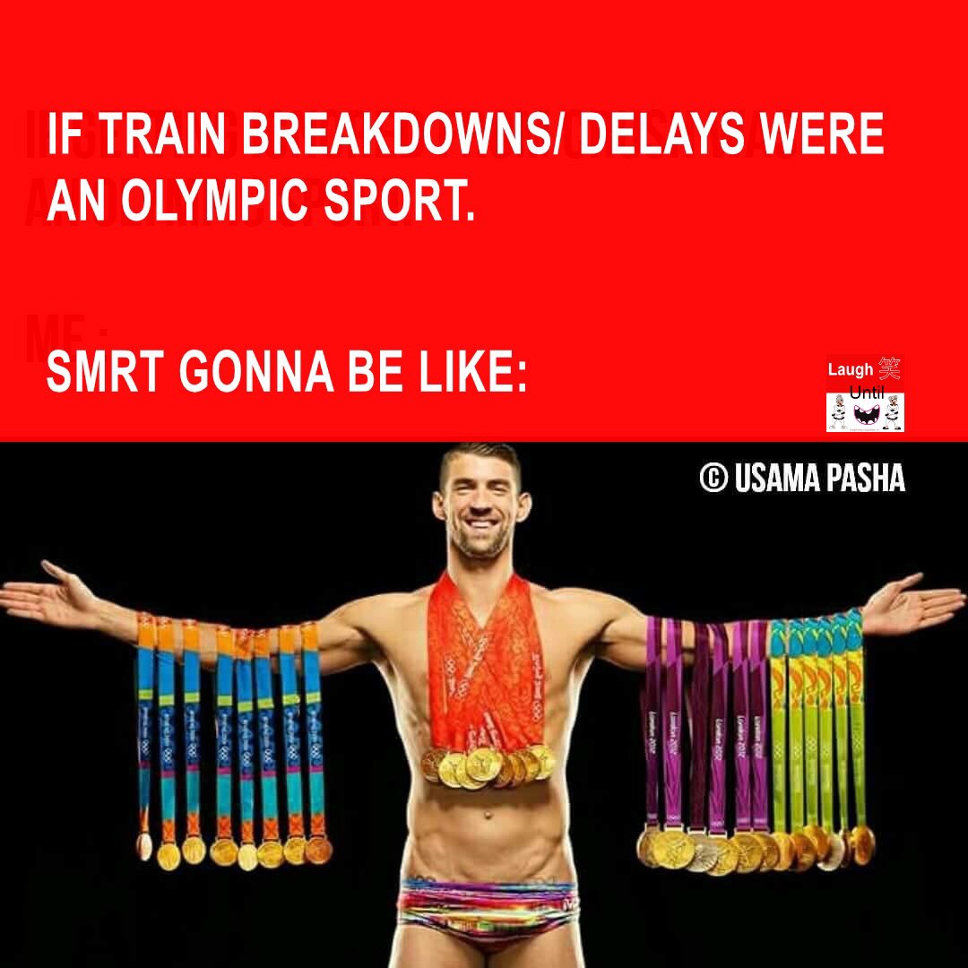LaughUntilSiao's tweet photo. If train breakdowns/ delays were an Olympic sport...

#funnysg #singapore #sgjokes #sglol #sgfail https://t.co/qufaVOlAdh