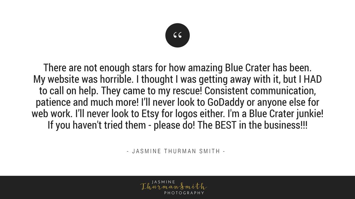 TheBlueCrater's tweet photo. We read every single comment that comes through. It makes our day to see reviews like this one from Jasmine. #testimonial #bluecrater https://t.co/c95hIILZzA