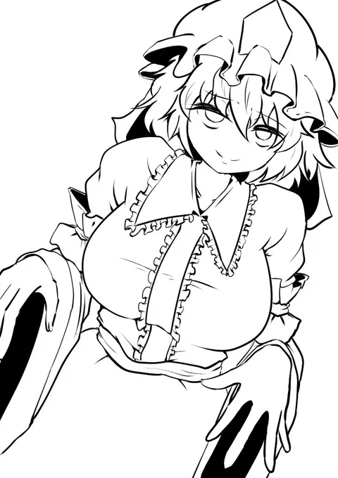線画ゆゆさま 