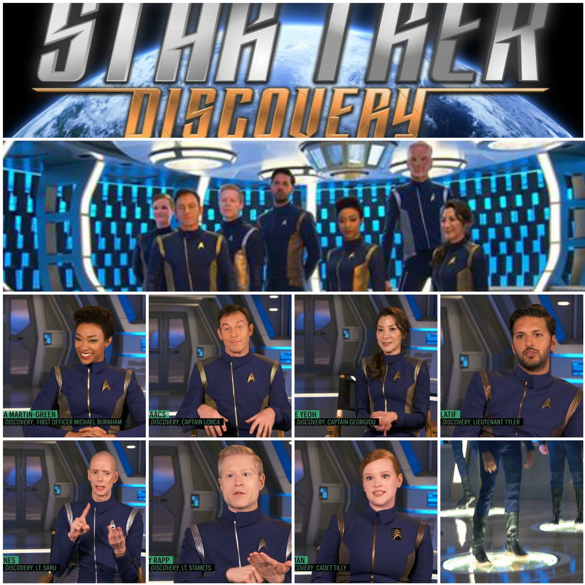 raurquiz's tweet photo. #startrekdiscovery #cast #crew 
#senoquamartingreen  #firstofficer #michaelburham
#captainlorca
#captaingeorgiou
#lieutenanttyler
#ltsaru https://t.co/Iwky4YhOZo