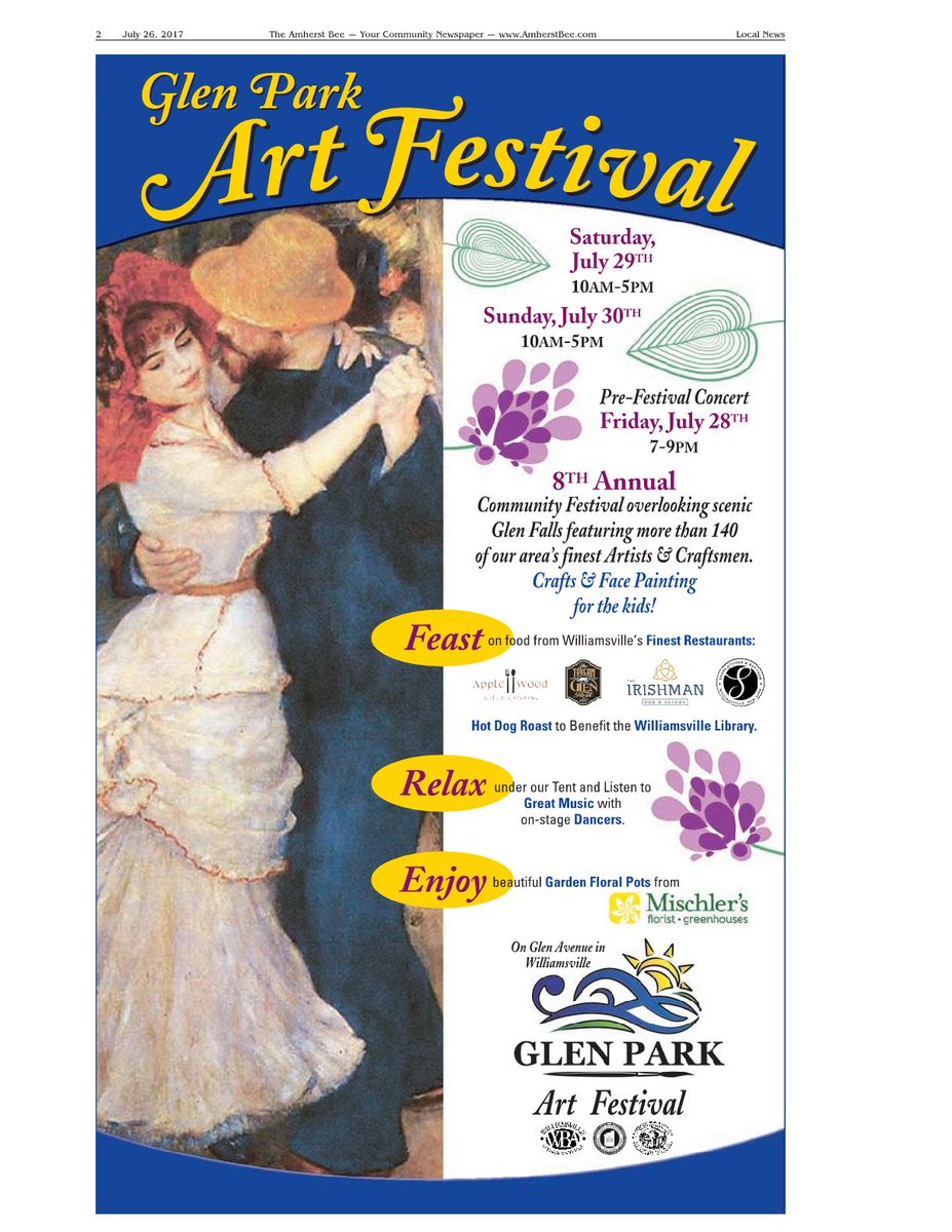 WCSD_K12's tweet photo. Since you'll already be parked @ #MillMiddle on Sat, check out Glen Park Art Festival after you've walked in @FoodBankofWNY #WalkOffHunger. https://t.co/ZdV6466uQQ