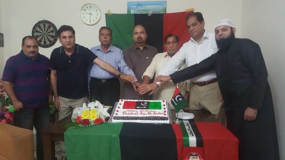 Dubai.Celebrating Happy Birthday president Asif Ali Zardari 