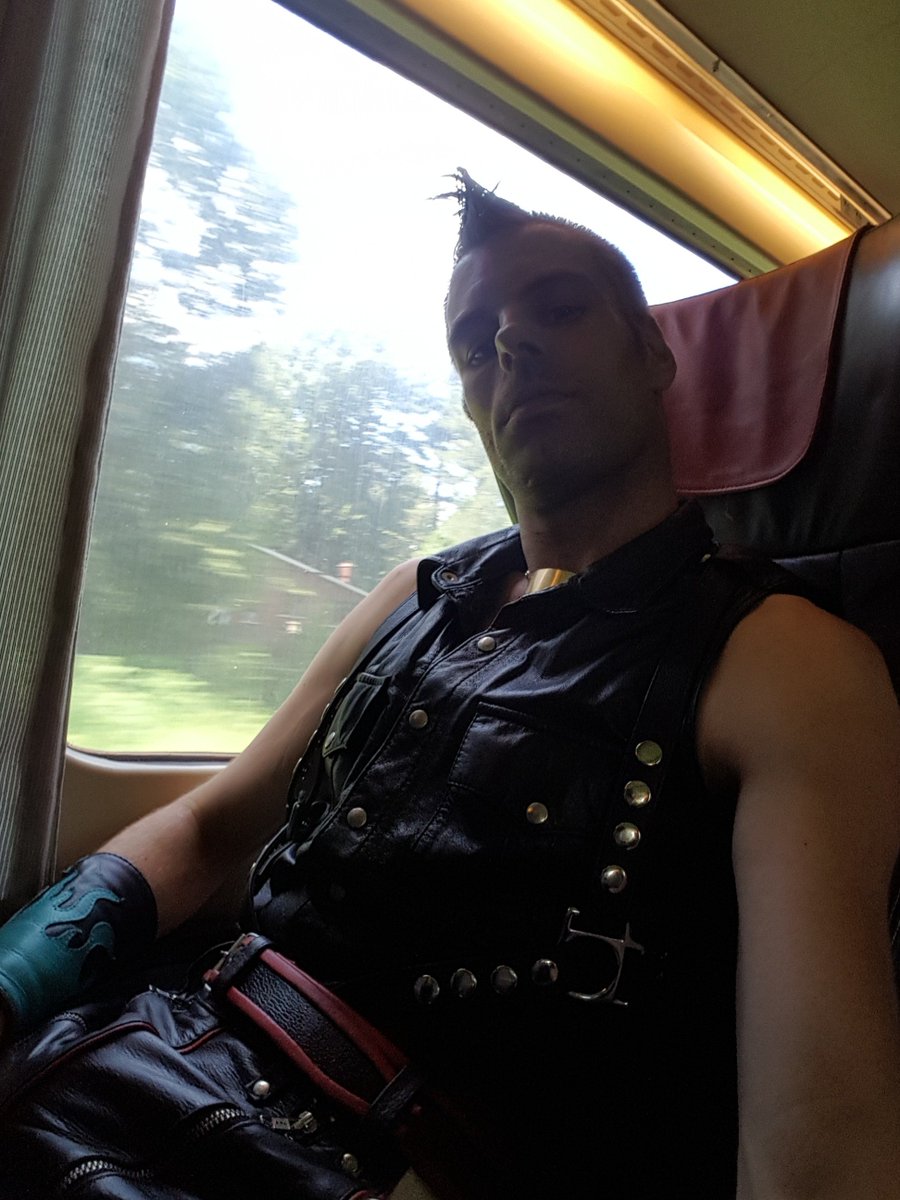 GetKnKy's tweet image. #fetishforward  on the train to #ottawa this man is here to #dominate so get your #collars on ottawa in my #leather  and ready to entertain.