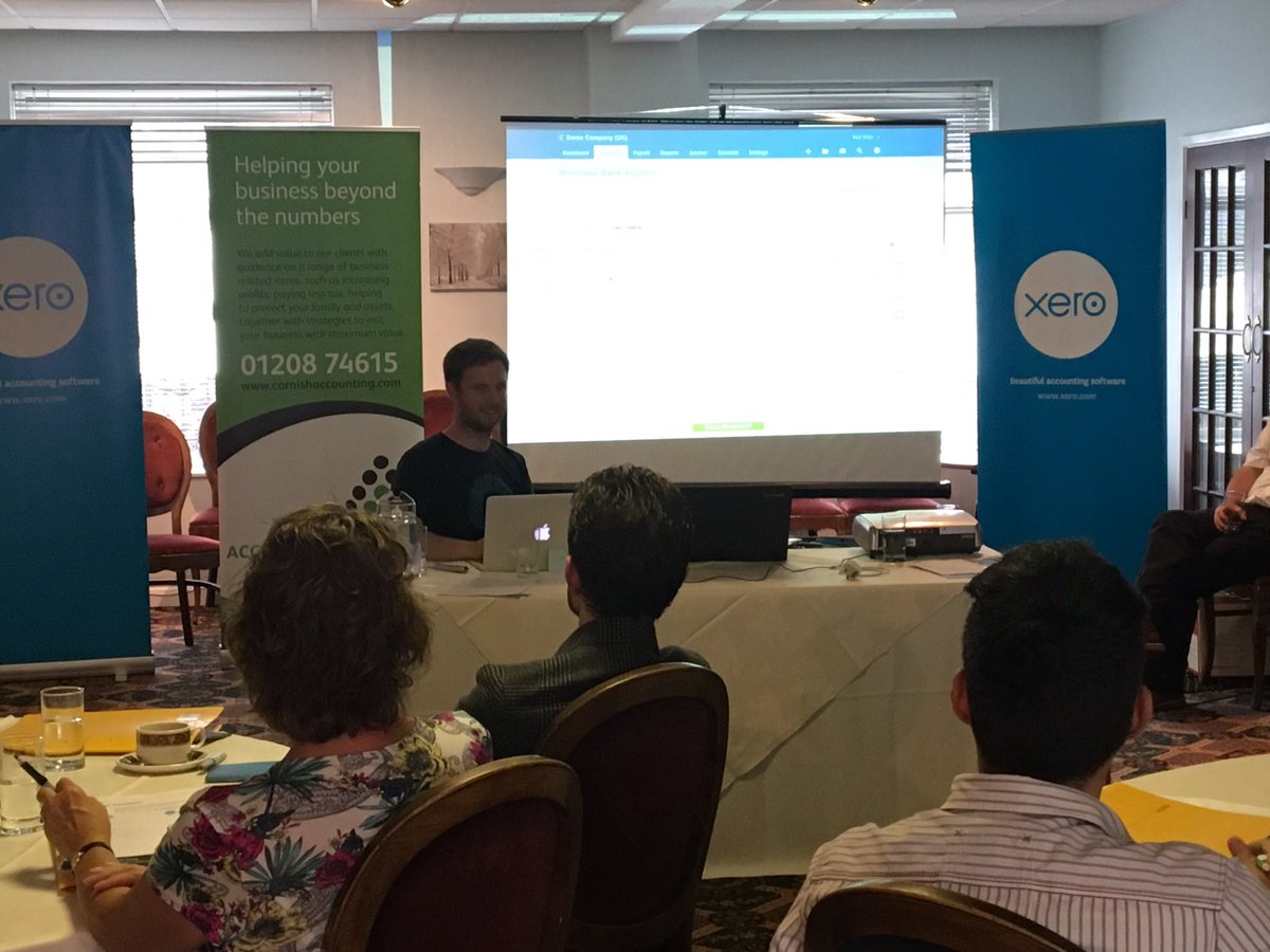 CornishAccounts's tweet photo. Matt from @Xero giving an excellent software demo at our MTD seminar at The Westberry Hotel #beautifulaccountingsoftware https://t.co/stGYAYdnY2