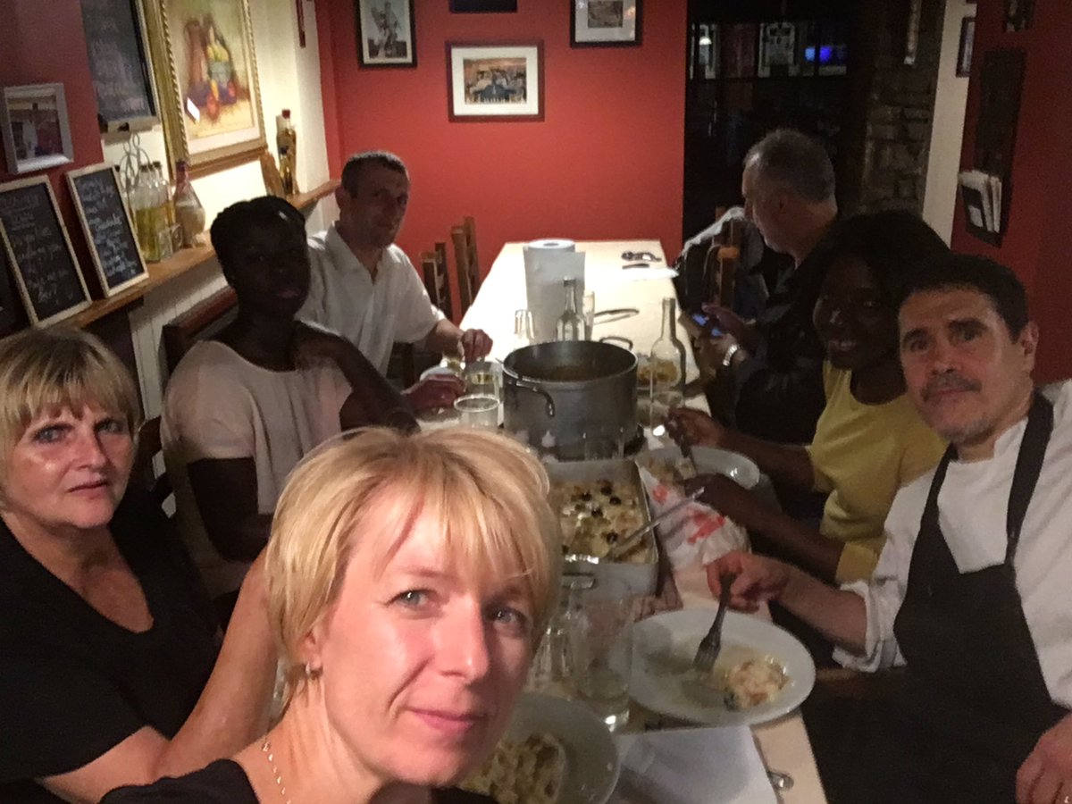 LaLupaCardiff's tweet photo. It's 1am and while you lot are asleep  La Lupa team is finally sat down for some food! #bakala #portuguesetreat #2daystogo https://t.co/85Ekdwg32G