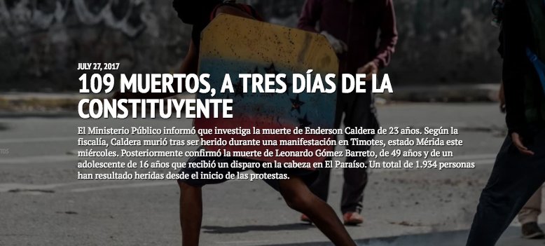 VENEZUELA. 109 muertos y 1.934 heridos cnn.it/2qyHjZm